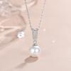 Moda em forma de V Colar de contas Sterling Silver Rose Gold Full Diamond Niche ins Design Elegante Pingente Jóias Versáteis