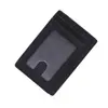 Portatarjetas Antirrobo RFID de una Pieza Portatarjetas de Identificación Multifuncional de Gran Capacidad Portatarjetas de Cuero texturizado Ultradelgado