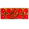 Lámpara de mantequilla Ábaco de Oro 8 horas vela carcasa de aluminio rojo base dorada puede reemplazar cera de mantequilla lámpara de Buda para el hogar