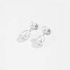 Estilo K de Plata Esterlina S925 Simple Personalizado Barroco Asimétrico Cuentas con Forma Especial Aretes de Perlas de Agua Dulce Aretes para Mujeres