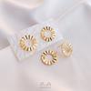 Aretes de Argolla con Disco Ovalado de Oro Relleno de 14K que Conservan el Color Hechos a Mano DIY Joyería para la Oreja Accesorios de Moda