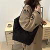 Bolso de Hombro Retro Francés con Lazo Bajo el Brazo Nuevo de Gran Capacidad Casual Tipo Cubo Bolso de Mano de Textura Escarchada para Mujer