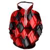 Amazon explosiones de comercio exterior digital 3D color geométrico abstracto estampado suéter moda hombre y mujer con capucha cuello redondo suéter