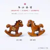Colgante tallado de madera de azufaifo golpeada por un rayo para atraer riqueza y paz, adorno para collar DIY, accesorio para llavero, accesorio Yujianer