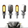 Más Vendido en Comercio Exterior: Modificación de Intermitente para Motocicleta Luz de Intermitente LED Mini, Indicador de Señal Metálico Retro Luz de Giro
