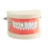Grillz de Diente Único Hip-Hop con Diamantes, Minimalista y Elegante, Accesorio de Rap Callejero de Alta Gama, Dientes Falsos, Dientes de Oro, Grillz