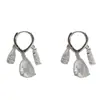 Pendientes de borla con forma de gota de agua de circón de lujo ligero de estilo francés, únicos y a la moda, diseño largo versátil, pendientes adelgazantes y ultrabrillantes para mujer