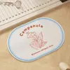 Alfombrilla absorbente de tierra de diatomeas dura de dibujos animados personalizada, alfombrilla de pie de secado rápido para baño, alfombrilla de pie antideslizante para entrada de baño y inodoro