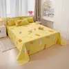 Sábanas de algodón lavado al agua hipoalergénicas de una sola pieza, sábanas de cuadros simples de par individual, sábanas y fundas de almohada individuales para dormitorio y hogar, venta al por mayor