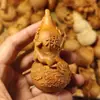 Ciprés Fortuna y Longevidad Calabaza, Adorno Portátil Tallado en Madera Maciza, Boj Nuevo Estilo Chino Artesanía Portátil