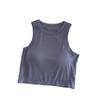 Camisola corta en forma de I para mujer, ropa interior con almohadilla para el pecho, estilo coreano, sin mangas, novedad de verano