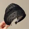 Diadema de tela de alta gama para otoño e invierno, extra ancha, adelgazante, estilo coreano, pinza para el pelo de terciopelo para mujer