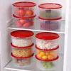 Caja de Conservación de Grado Alimenticio, Contenedor de Almacenamiento Sellado, Caja de Almacenamiento para Refrigerador, Caja de Almacenamiento de Gran Capacidad para Granos, Frutas y Verduras