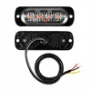 Luz LED para Coche de 4 Luces Ultra-Delgada de Advertencia Lateral Estroboscópica Intermitente 12-24V Luz de Trabajo Luz Diurna