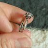 Joyería de Plata Tailandesa Diseño del Zodiaco Año del Ratón Pequeño Anillo Abierto Retro Personalizado por Año de Nacimiento Índice para Mujer