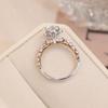 Anel de Flor de Moissanita em Prata S925 para Mulheres, Anel de Casamento Fashion de Alto Padrão 30 Pontos, Mesmo Estilo do Xiaohongshu