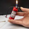 Diseño único, personalizado y creativo, encendedor divertido de extintor de incendios, linterna multifuncional, llama abierta, recargable, divertido