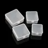 Caja de Plástico Transparente de Polipropileno para Almacenamiento Cuadrada, Caja Cuadrada Pequeña con Tapa, Caja de Almacenamiento Elevada, Caja de Empaque Transparente Pequeña, Caja de Plástico