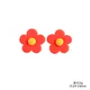 Flor de Cinco Pétalos Redondeada Esmerilada de Resina Accesorios Pequeños para Manualidades DIY Pegamento de Crema Fundas de Teléfono, Imanes de Refrigerador y Materiales para Hebillas de Zapatos