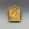 Estilo Xizang Thangka Caja Gabu Colgante de Acero de Titanio Colgante del Zodiaco Benmingfo Estilo Nacional Tarjeta de Buda Colgante Pequeño Thangka de Mano
