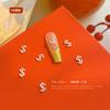 Nueva Joyería para Uñas Ricas en Dinero Oro y Plata Exquisita Aleación Hueca Tridimensional Armadura de Uñas Decoración Venta al por Mayor