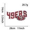 Logos de Equipos Americanos Transfronterizos 49Ers Cowboys Bills Parche de Lentejuelas Termoadhesivo 28cm