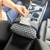 Caja de pañuelos para coche con diseño de pata de gallo, moderna, creativa, para el interior del coche, bolsa de papel colgante portátil