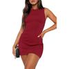 2024 Verão Novo Transfronteiriço Europa e Estados Unidos Feminino Peça Única Sem Mangas Sexy Menina Quente Saia de Quadril Slim-Fit Roupas Femininas de Alta Qualidade
