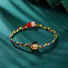 Festival del Bote del Dragón cuerda colorida pequeños tamales pulsera línea de cinco colores para bebé cuerda de mano hombres y niños cuerda roja tejida