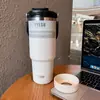 TYESO nueva taza de café doble pared aislada fría portátil taza de hielo gran capacidad acero inoxidable doble bebida taza para coche