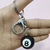Llavero Creativo Mini Bola 8 Negra Realista de Billar, Colgante de Billar Año del Caballo Nuevo Año, Regalo Pequeño para Venta en Puestos