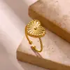 Anillo de Trébol de Cuatro Hojas Verde con Goteo de Aceite Transfronterizo, Simple y Fresco, Anillo de Flor Mariposa con Forma de Corazón, Estilo de Nicho, Venta al por Mayor para Mujeres
