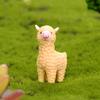 Ornamento de planta suculenta para micro paisagismo acessórios de plástico PVC animalzinho fofo alpaca chaveiro pingente artesanato