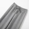Pantalones de punto deportivos holgados con cordón para mujer nuevos de otoño e invierno, blancos, talla grande, ropa exterior, largos hasta el piso, de pierna ancha, pantalones de moda