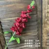 Decoração de flor artificial tom avermelhado em haste única, bola de flor para corredor de flor de seda, material para arranjo de flor de mesa para restaurante e casamentos ao ar livre