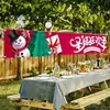 Banderas Navideñas Nuevas Transfronterizas, Telas Colgantes para Escaparates de Tiendas en Centros Comerciales, Banderas para Eventos y Fiestas de Nochebuena, Hecho a la Medida