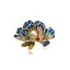 Nuevo Broche de Flor de Peonía de Esmalte de Lujo de Alta Gama Estilo Chino Accesorios para Cheongsam Pin Elegante Corsage Rosa Explosivo