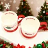Taza de Agua Doméstica Creativa Estilo Americano de Dibujos Animados Navideños, Regalo de Alto Valor para Evento Navideño, Taza de Cerámica Souvenir