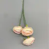 Arreglo de Flores de Loto Artificiales de Comercio Exterior Transfronterizo para Decoración de Bodas, Flor Artificial de Loto de 3 Cabezas para Escenario T, Fabricante de Flores Artificiales