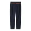 Calça Feminina Casual de Trabalho Versátil de Cintura Alta e Comprimento no Tornozelo com Cinto - Estilo Europeu e Americano - Nova Coleção Primavera/Verão