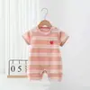 Enterizo Rayado de Manga Corta de Verano Enterizo para Bebé Ropa para Bebé Recién Nacido Enterizo Mono