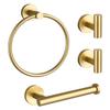 Toallero de acero inoxidable 304 de Amazon transfronterizo, gancho para ropa perforado, traje negro, soporte para pañuelos, toallero dorado