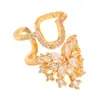 Anillos de Uña Portátiles Incrustados de Cobre y Circonio de Alta Gama Transfronterizos, Accesorios de Protección para Uñas, Protectores de Dedos, Arte de Uñas Personalizado de Nicho, Decoraciones de Uñas Abiertas de Moda