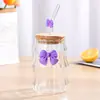 Taza de Bebida para Mujer con Forma de Nube Linda, Taza de una Sola Capa de Gran Capacidad, Taza con Lazo Resistente a Altas Temperaturas, Vaso de Agua de Vidrio de Borosilicato Alto