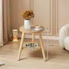 Mesa redonda pequeña, mesa de centro, uso simple en sala de estar del hogar, mesa auxiliar para sofá, mesita de noche de dormitorio, mesa de balcón mini minimalista creativa