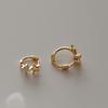 Pendientes de plata de ley 925 2021, nuevos y modernos, para mujer, con temperamento, diamantes, hebillas, pendientes pequeños, elegantes y distintivos.