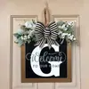 Yzm Cartas Inglesas Transfronterizas Decoración Personalizada para Puerta Principal Colgante para Puerta Accesorios Artesanías de Madera