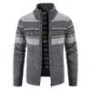 Amazon Suéter Grueso de Punto con Forro Polar para Hombre Abrigo de Invierno Cuello Alto Suéter Cárdigan Suéter