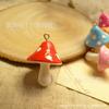 Micro paisagem exportação resina acessórios alívio DIY material saco acessórios cor cogumelo pingente tridimensional animal