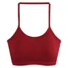 Estilo Nuevo de Primavera y Verano para Dropshipping, Top Tubo Halter de Tirantes Espagueti con Almohadilla de Sujetador Incorporada, Sujetador Base Popular Estilo Chica Caliente para Mujeres